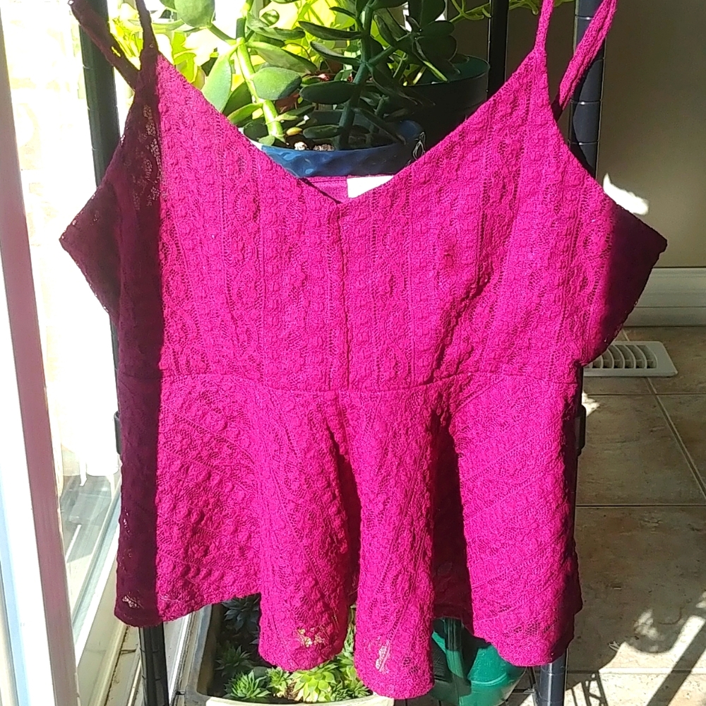 Free w Purchase/GARAGE Halter Peplum Tank